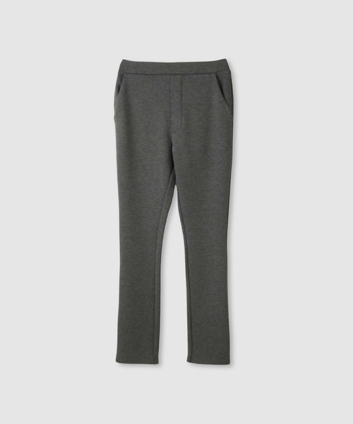 milli de l'air パフィバック 裏フリースダンボールニット スリムパンツ レディース