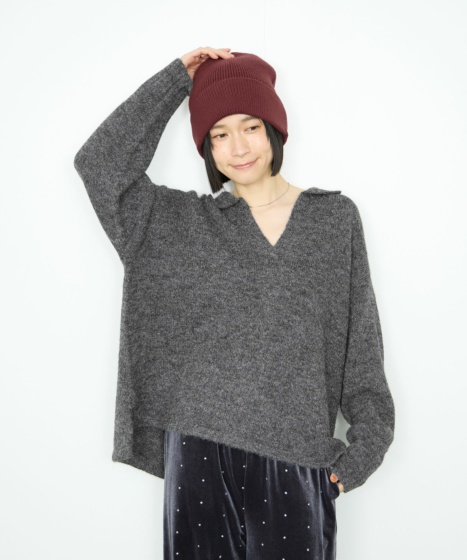 Idnes ニットビーニー レディース