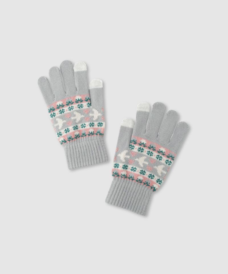 スマホタッチ手袋 柄 レディース商品画像-3