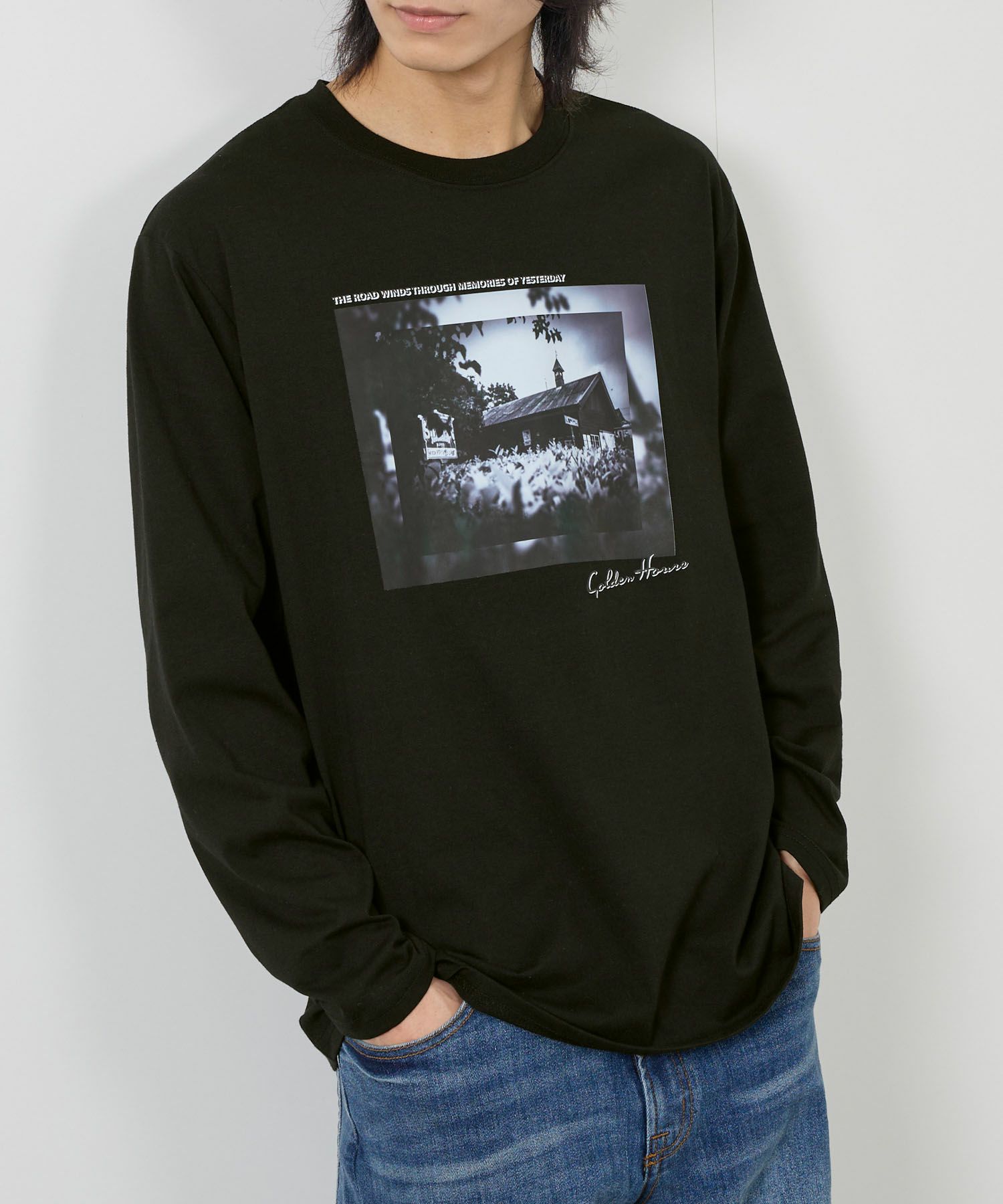 T-GRAPHICS  フォトプリント長袖Tシャツ メンズ商品画像-1