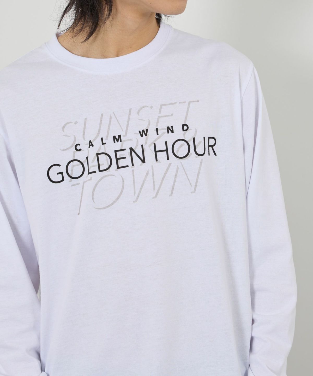 T-GRAPHICS ストリートロゴ長袖Tシャツ メンズ