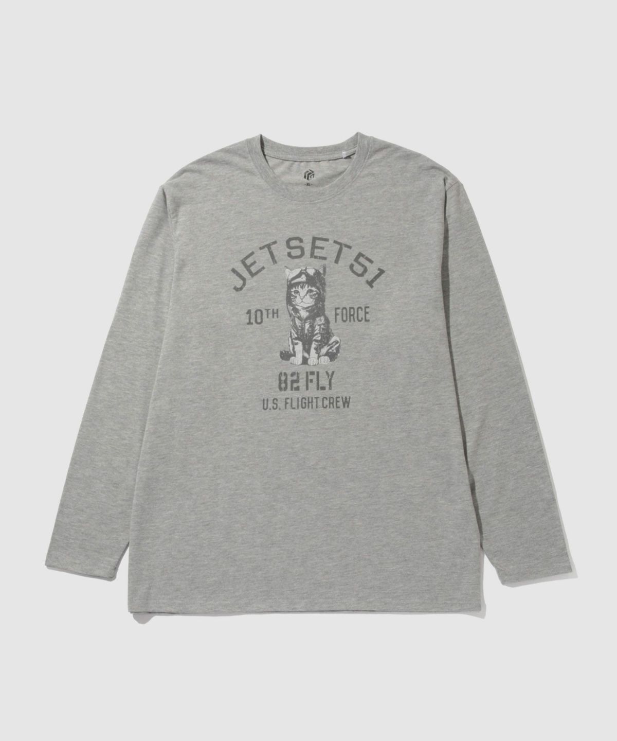 T-GRAPHICS アニマルプリント長袖Tシャツ メンズ