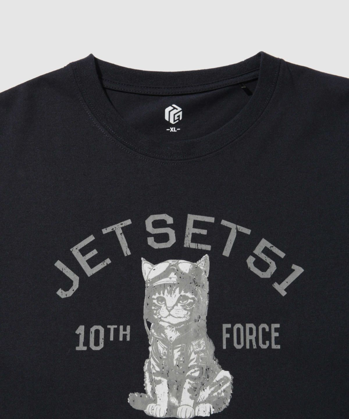 T-GRAPHICS アニマルプリント長袖Tシャツ メンズ