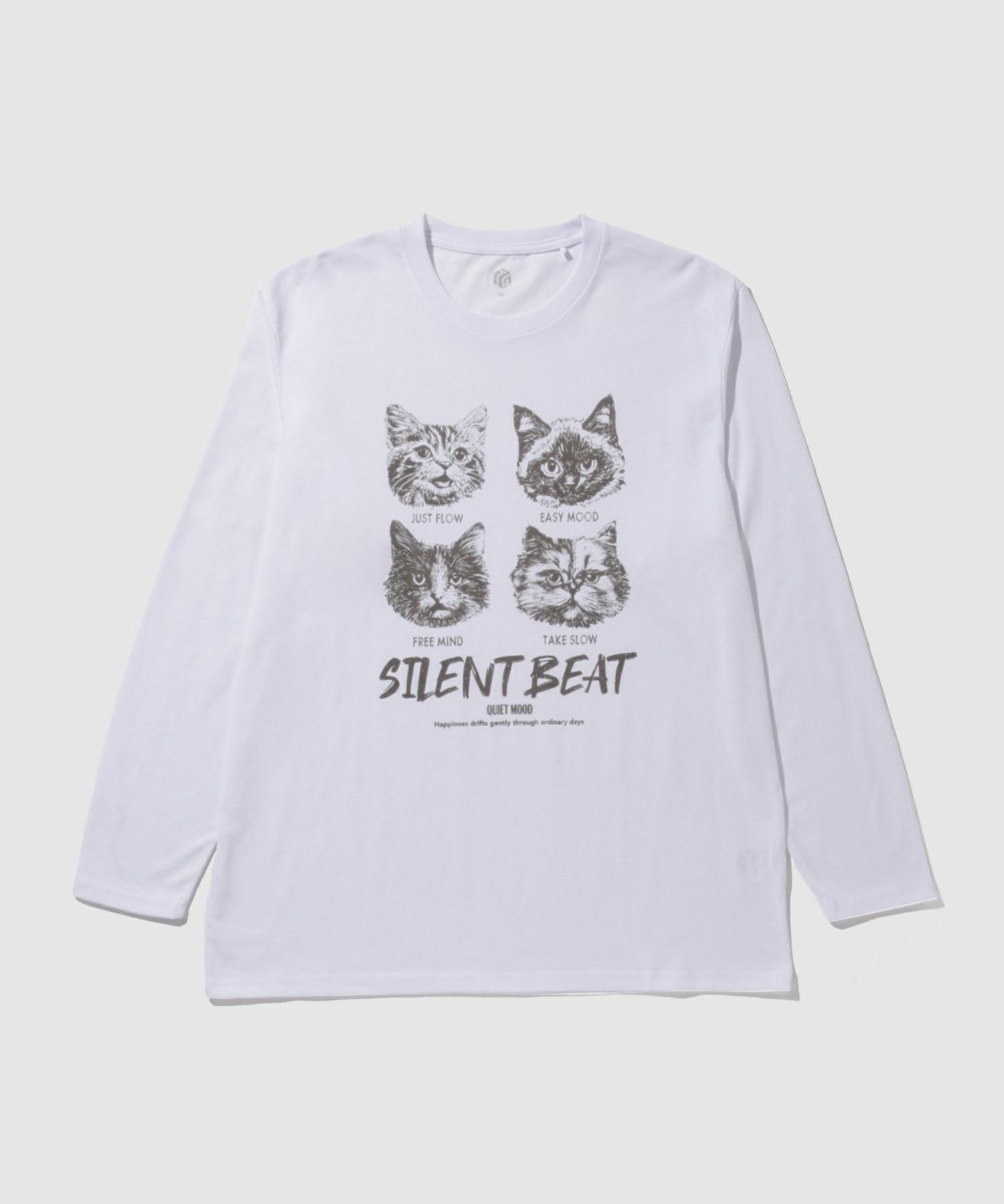 T-GRAPHICS アニマルプリント長袖Tシャツ メンズ