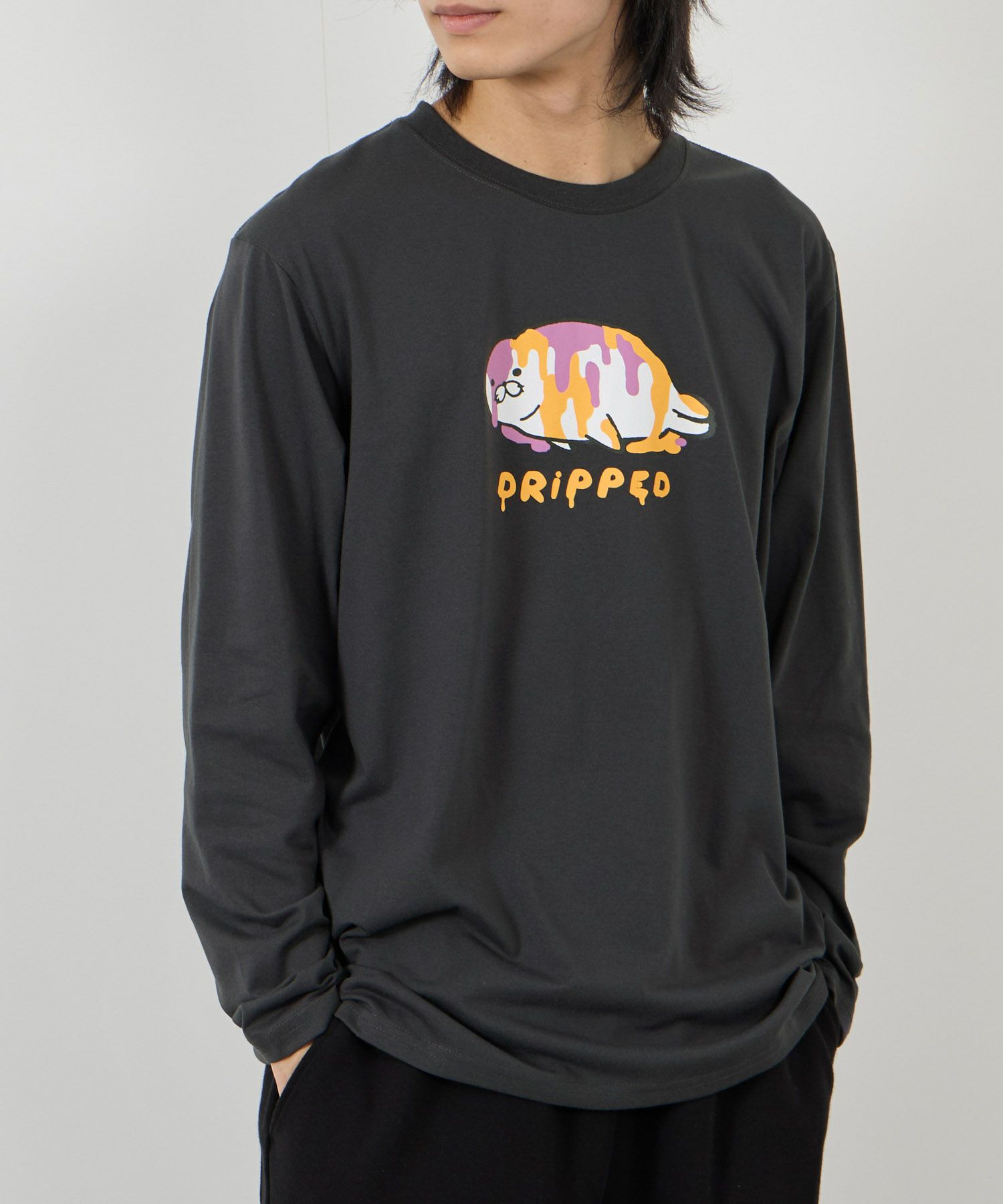 T-GRAPHICS ビビットアニマル長袖Tシャツ メンズ