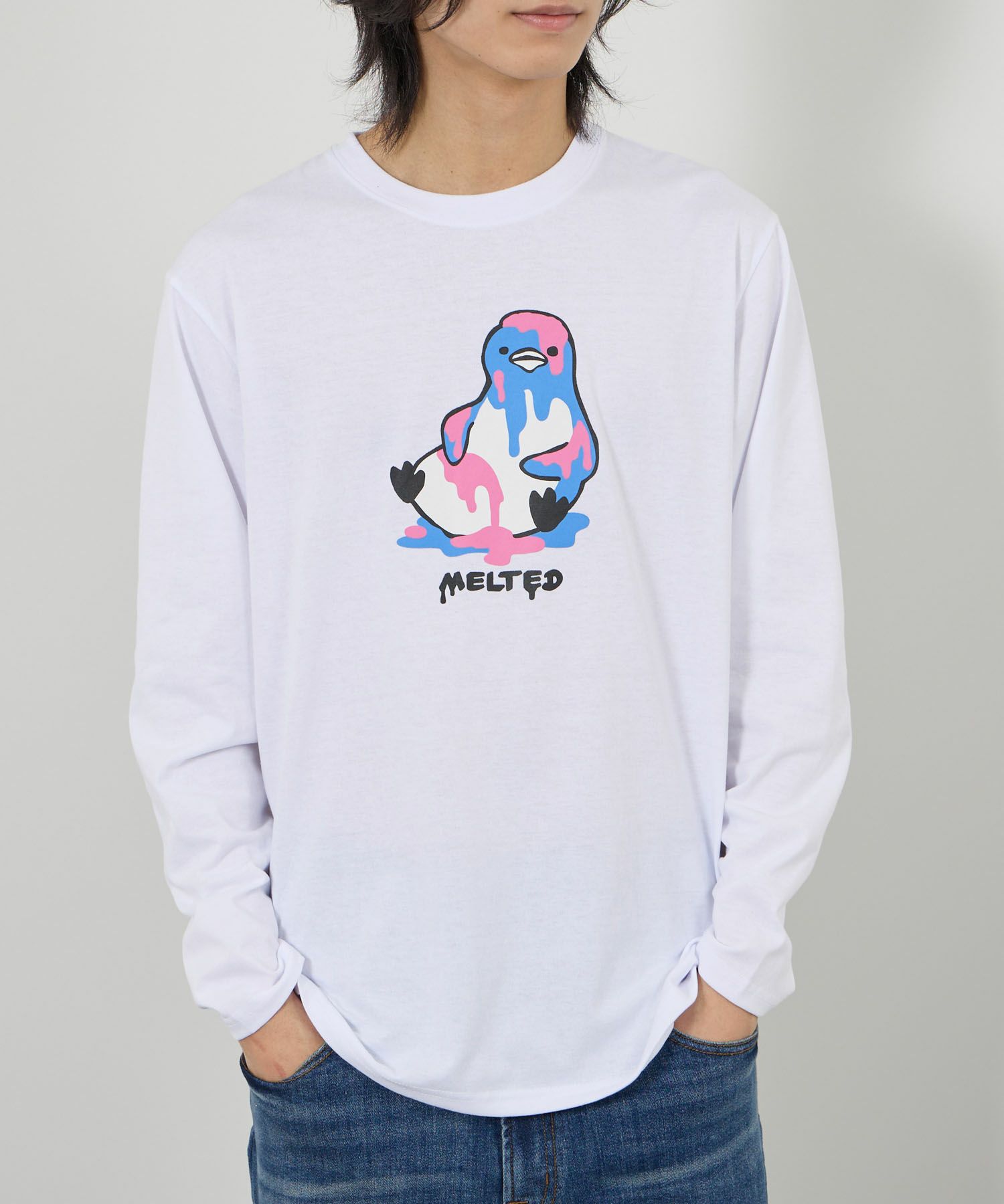 T-GRAPHICS ビビットアニマル長袖Tシャツ メンズ