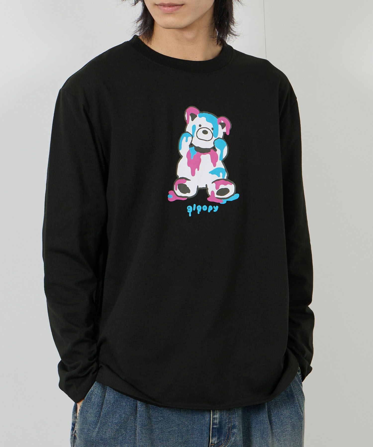 T-GRAPHICS ビビットアニマル長袖Tシャツ メンズ