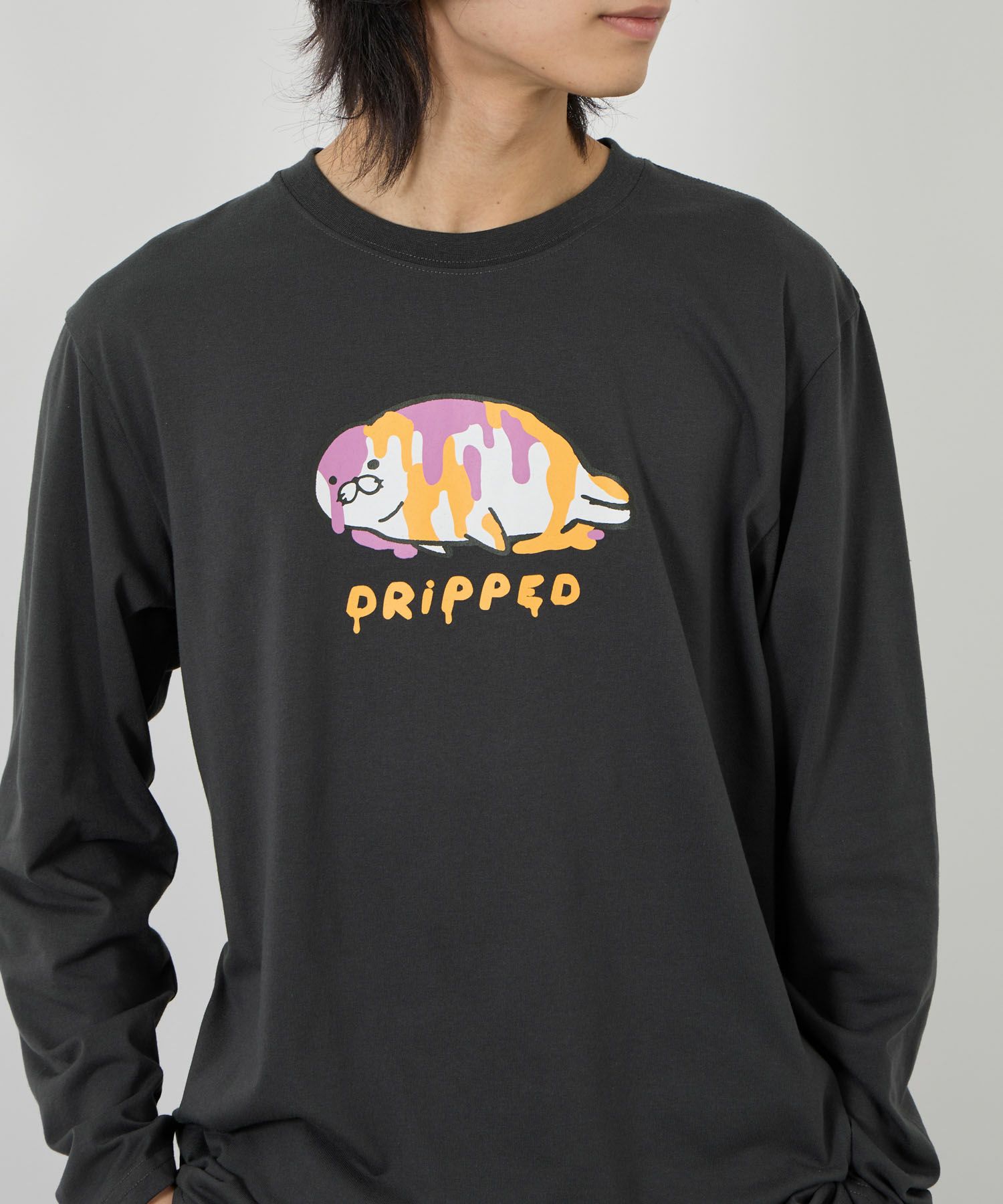T-GRAPHICS ビビットアニマル長袖Tシャツ メンズ