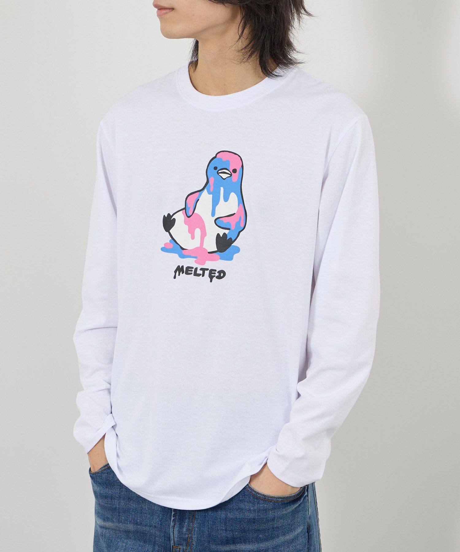 T-GRAPHICS ビビットアニマル長袖Tシャツ メンズ