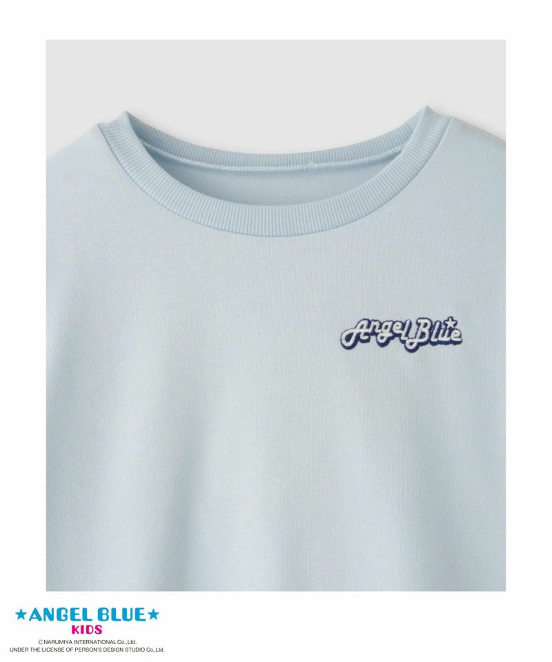 [値下げ]ANGEL BLUE  ポンチ素材刺繍プリントトレーナー キッズ商品画像-3