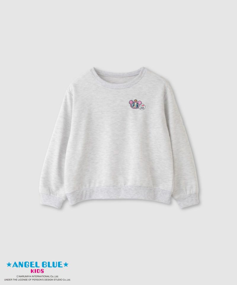 [値下げ]ANGEL BLUE  ポンチ素材花プリントトレーナー キッズ商品画像-2