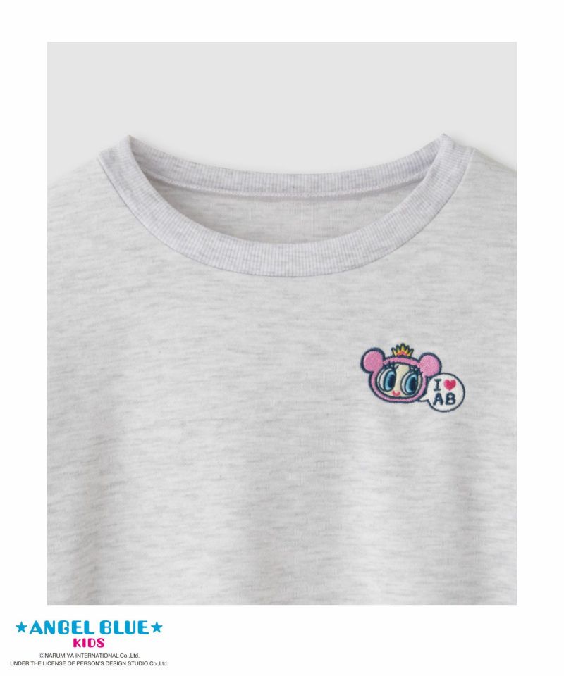 [値下げ]ANGEL BLUE  ポンチ素材花プリントトレーナー キッズ商品画像-3