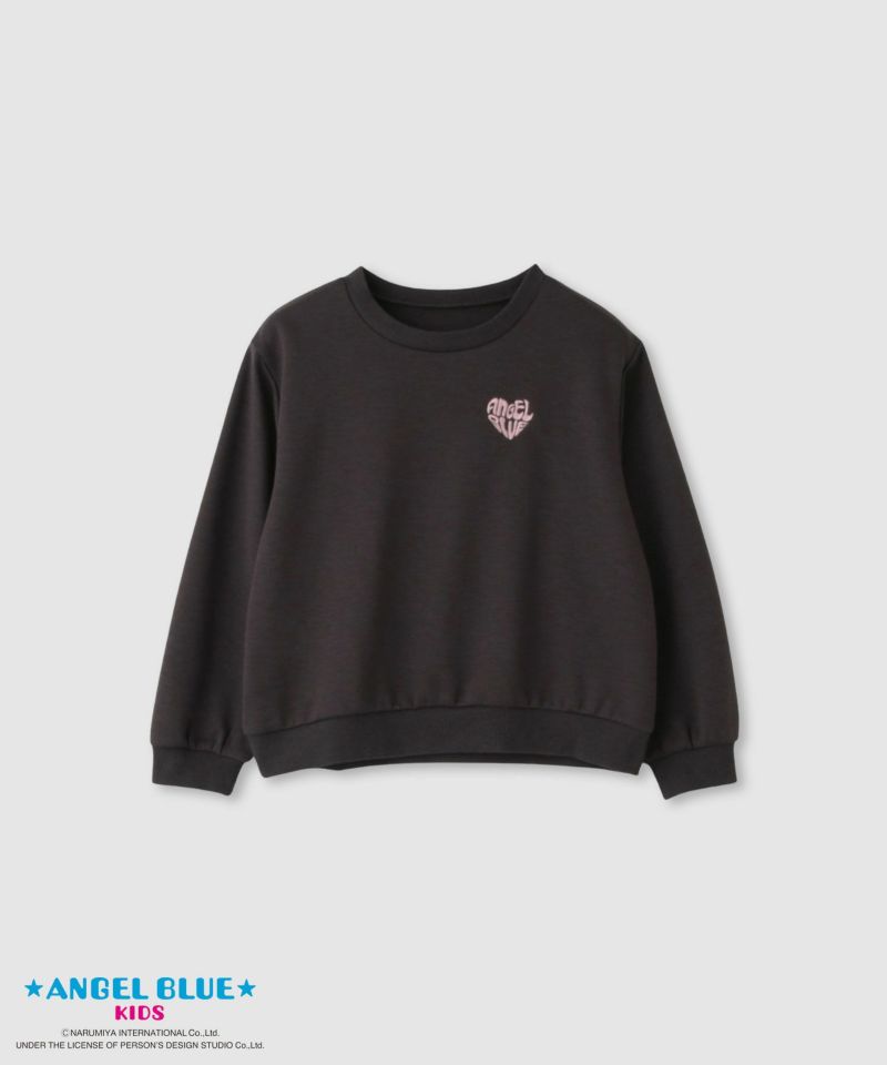[値下げ]ANGEL BLUE  ポンチ素材ハートプリントトレーナー キッズ商品画像-2