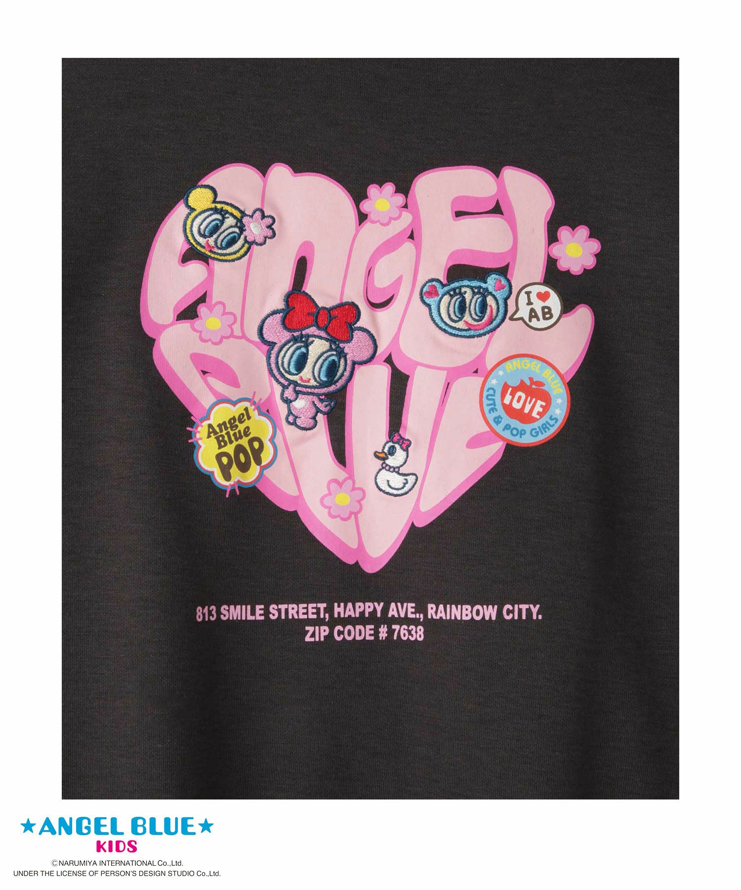[値下げ]ANGEL BLUE  ポンチ素材ハートプリントトレーナー キッズ商品画像-6