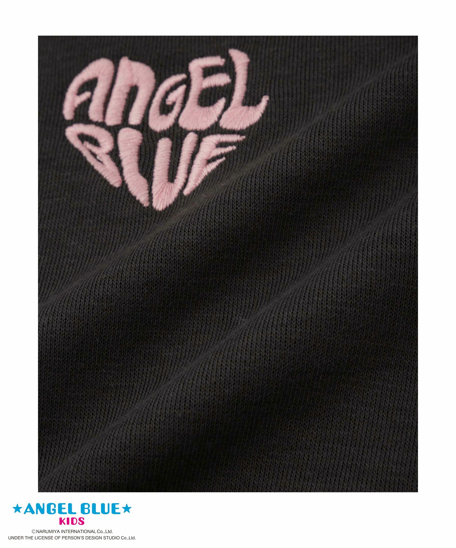 ANGEL BLUE  ポンチ素材ハートプリントトレーナー キッズ商品サムネイル-7
