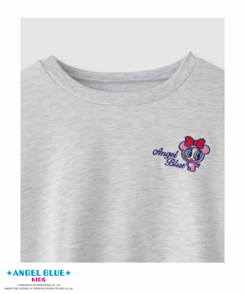 ANGEL BLUE  ポンチ素材刺繍プリントトレーナー キッズ商品画像-3