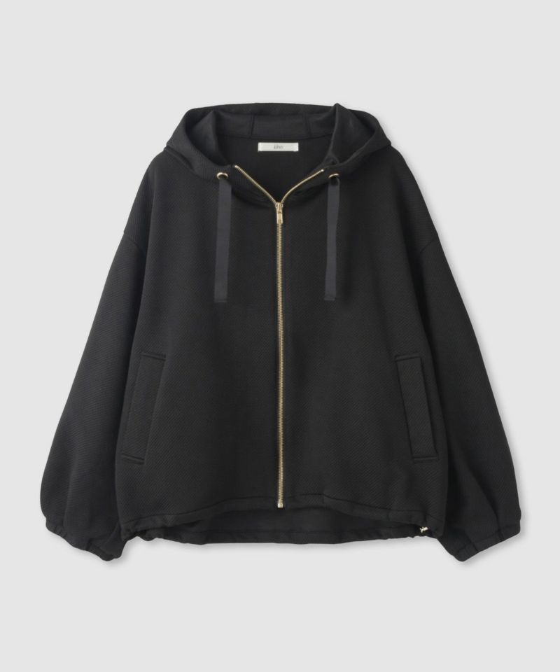 [最終さらに50%OFF]Idnes  カルゼフードブルゾン レディース商品画像-3