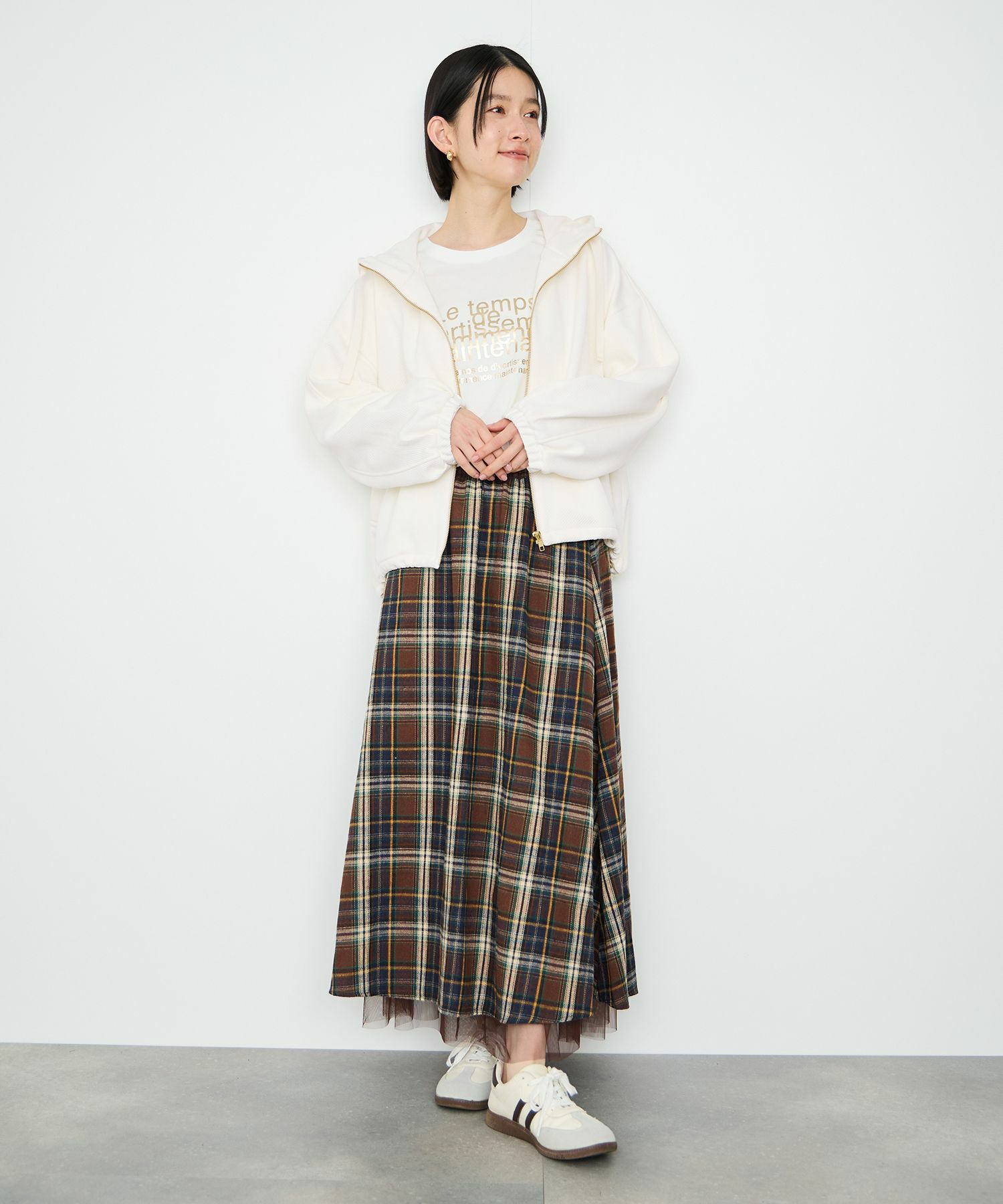 Idnes カルゼフードブルゾン レディース