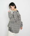 Idnes フードネルチェックシャツ レディース商品サムネイル-5