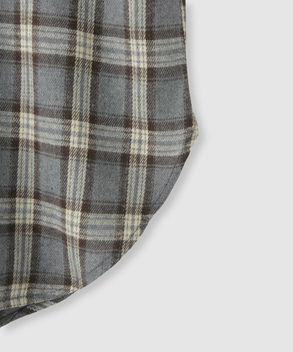 Idnes フードネルチェックシャツ レディース