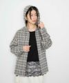Idnes  フードネルチェックシャツ レディース商品サムネイル-7