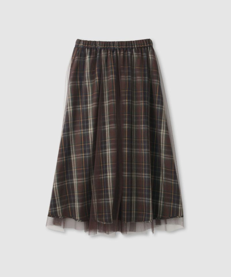 Idnes  リバーシブルネルチェックスカート レディース商品画像-1