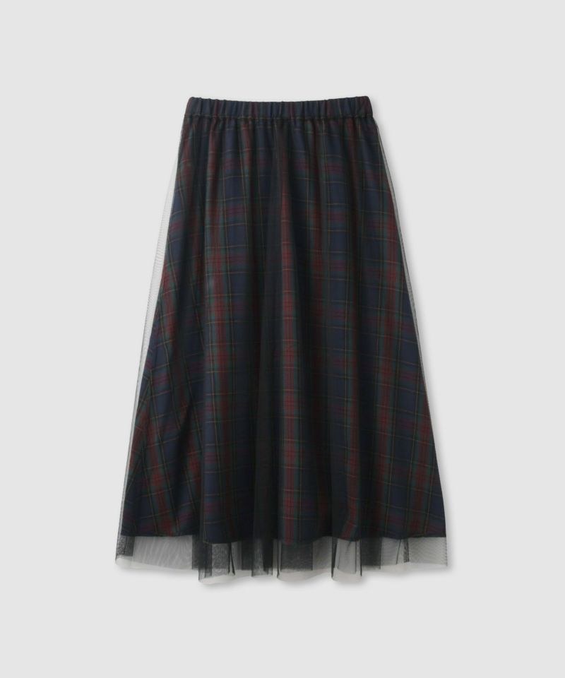 Idnes  リバーシブルネルチェックスカート レディース商品画像-2