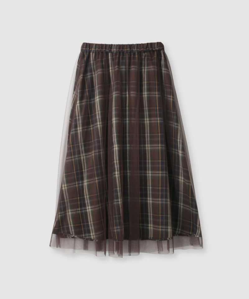 Idnes  リバーシブルネルチェックスカート レディース商品画像-3