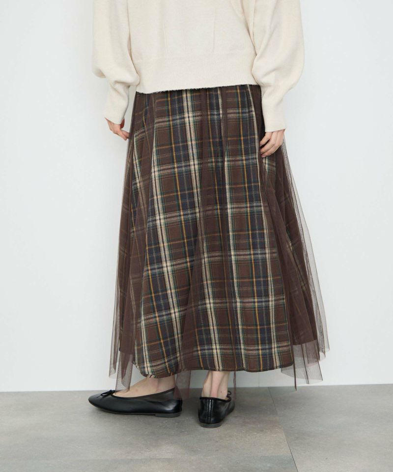 Idnes  リバーシブルネルチェックスカート レディース商品画像-4