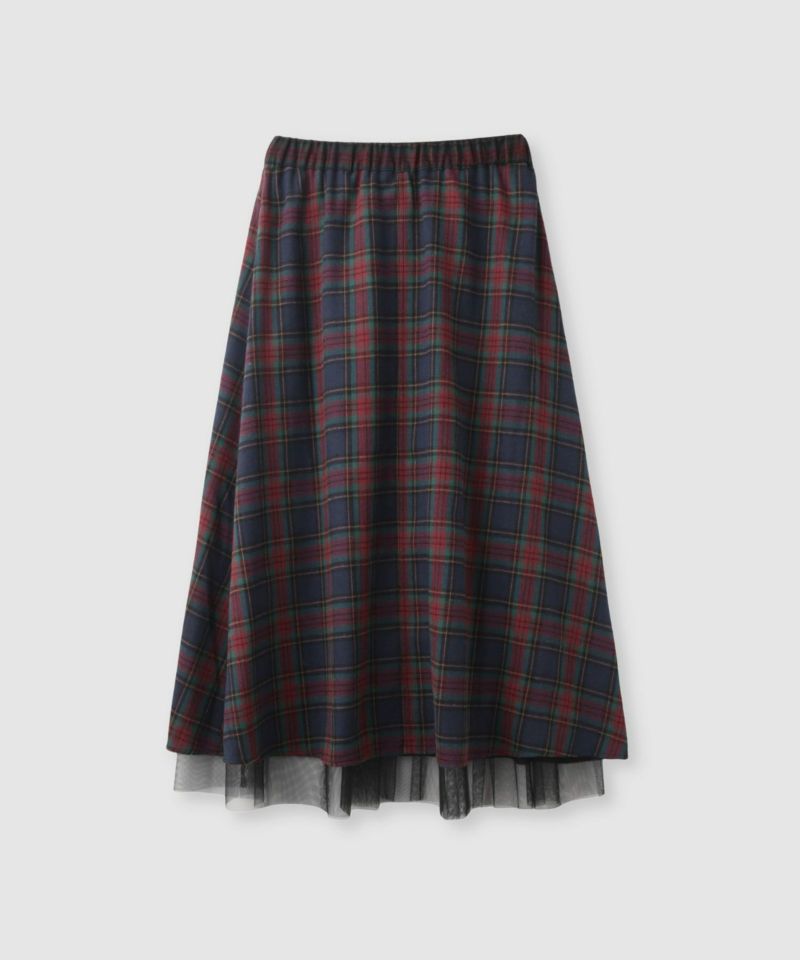 Idnes  リバーシブルネルチェックスカート レディース商品画像-5