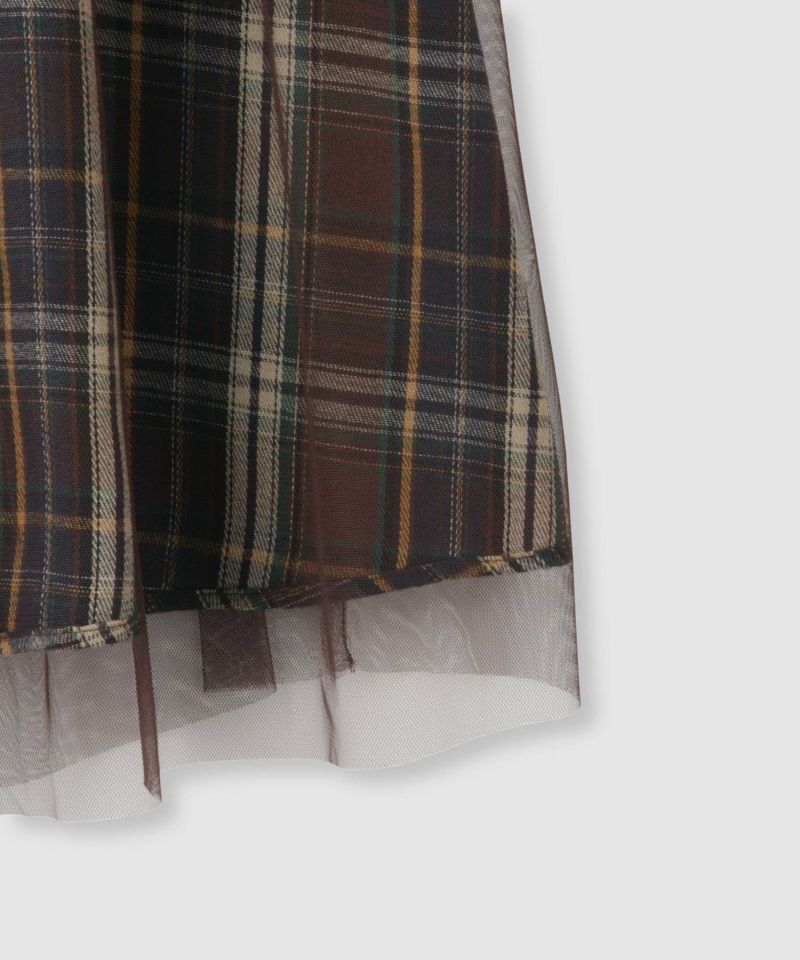 Idnes  リバーシブルネルチェックスカート レディース商品画像-7