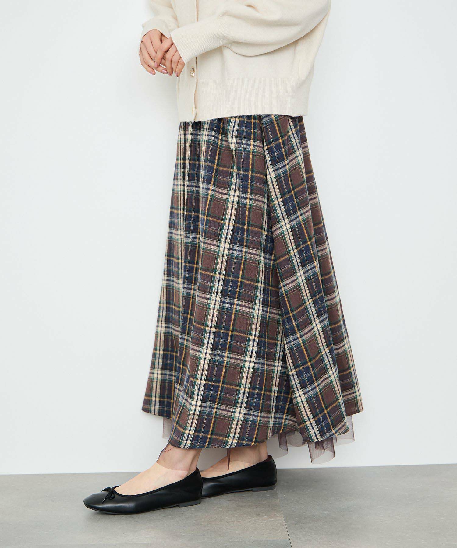 Idnes  リバーシブルネルチェックスカート レディース商品サムネイル-7