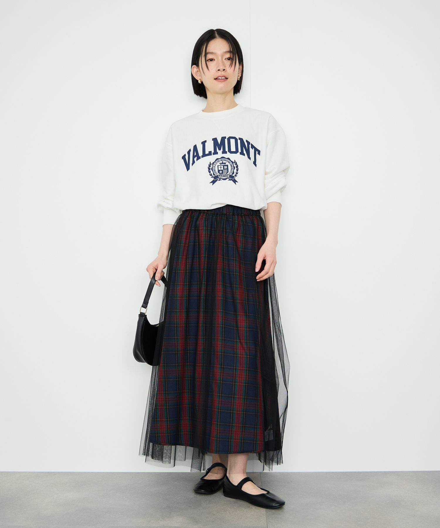 Idnes  リバーシブルネルチェックスカート レディース商品画像-14