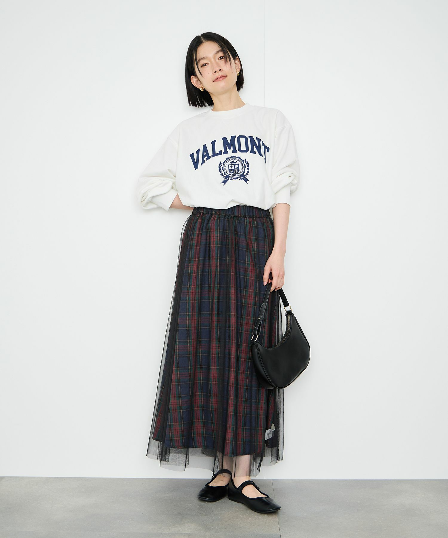 Idnes  リバーシブルネルチェックスカート レディース商品画像-15