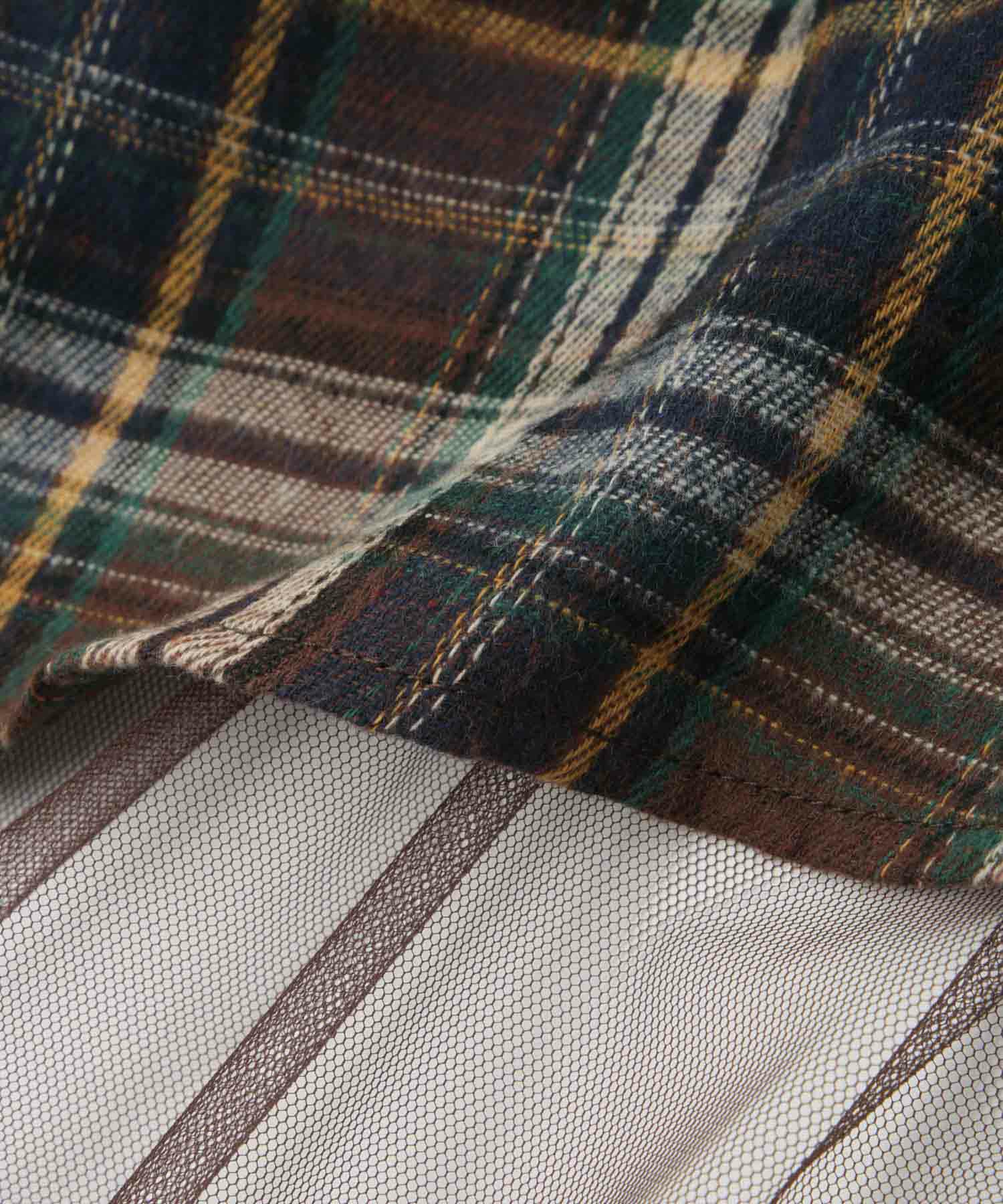 Idnes  リバーシブルネルチェックスカート レディース商品画像-25