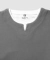 NAVY ピーチ鹿の子キーネックレイヤー長袖Tシャツ メンズ商品サムネイル-6