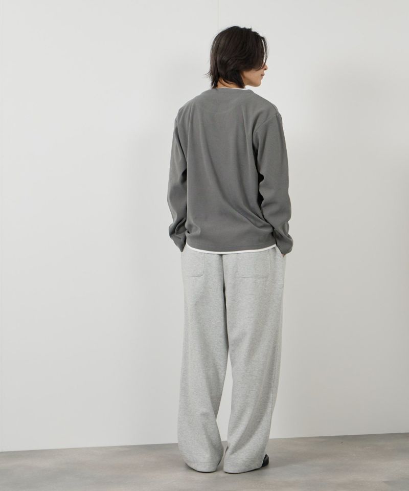 NAVY  ピーチ鹿の子キーネックレイヤー長袖Tシャツ メンズ商品画像-9