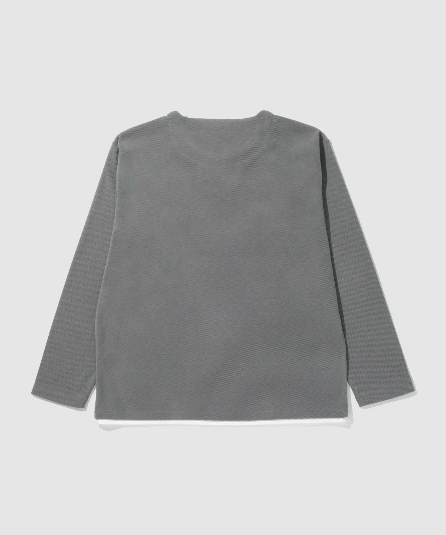 NAVY  ピーチ鹿の子キーネックレイヤー長袖Tシャツ メンズ商品サムネイル-23