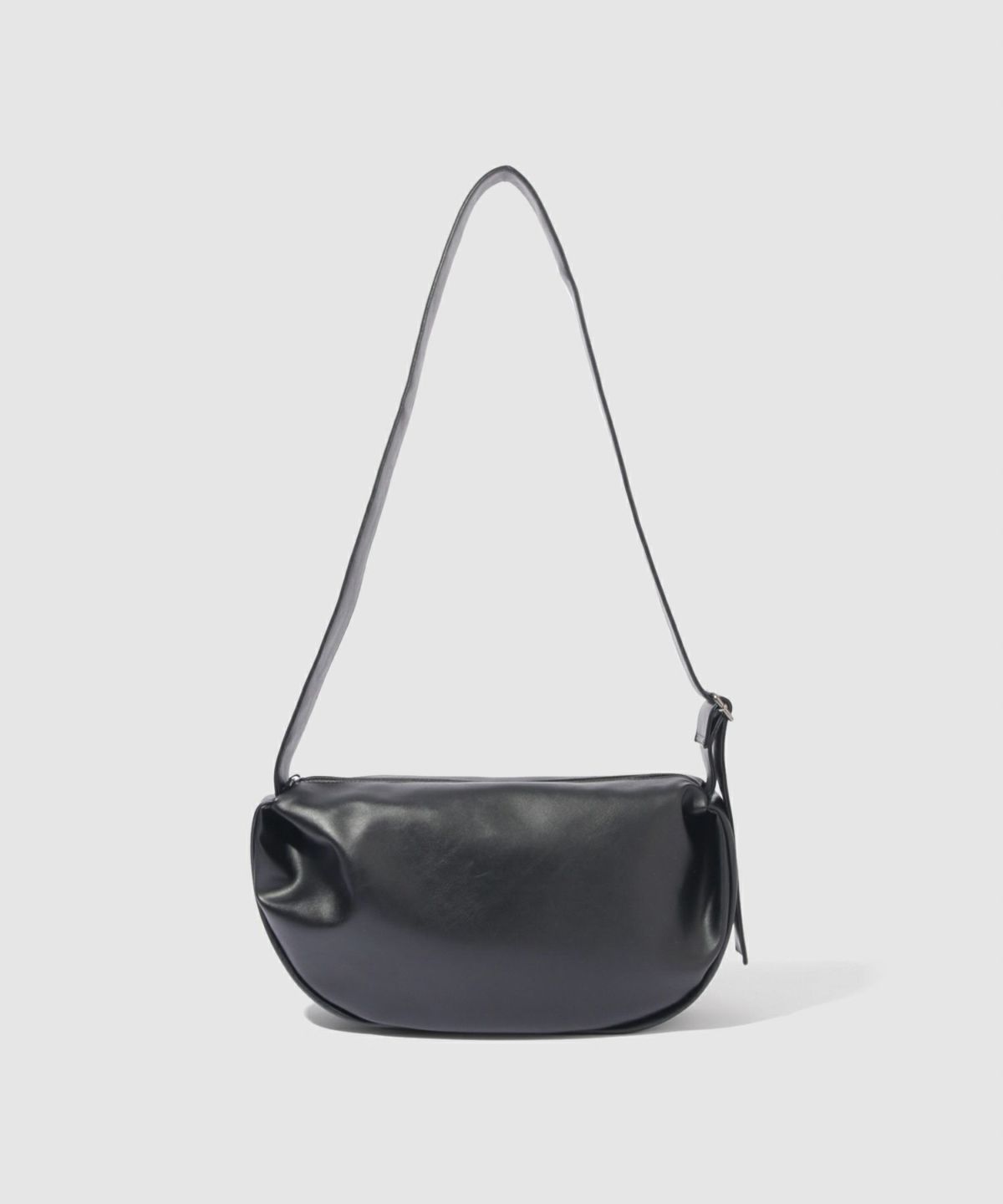 ソフト合皮横型ショルダーバッグ