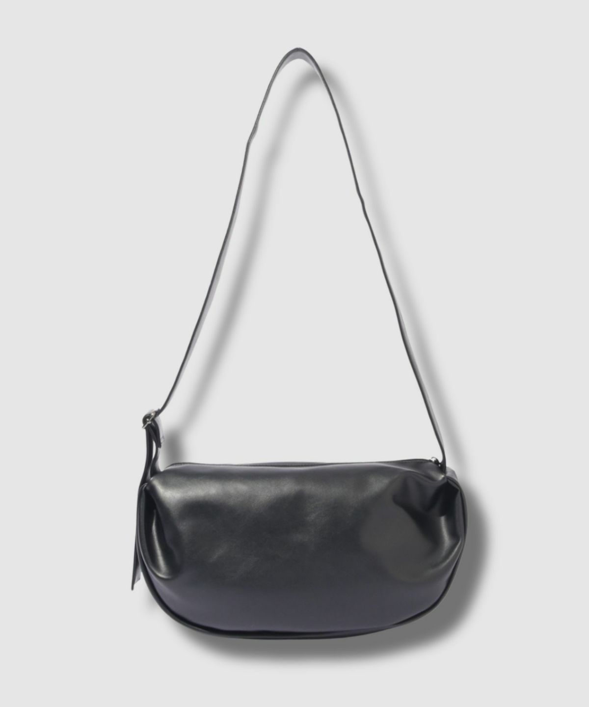 ソフト合皮横型ショルダーバッグ