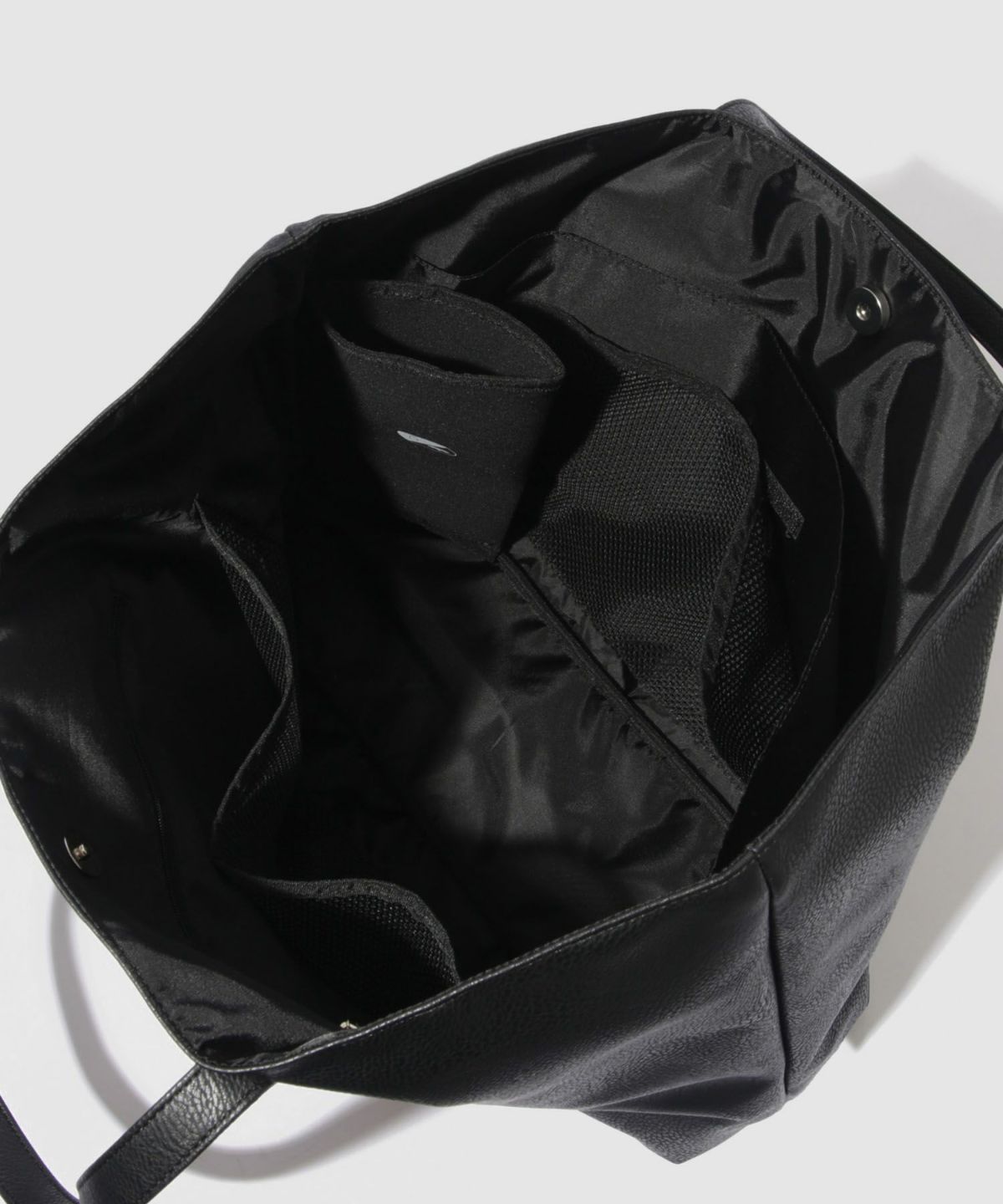 ムラ調合皮多ポケットトートバッグ