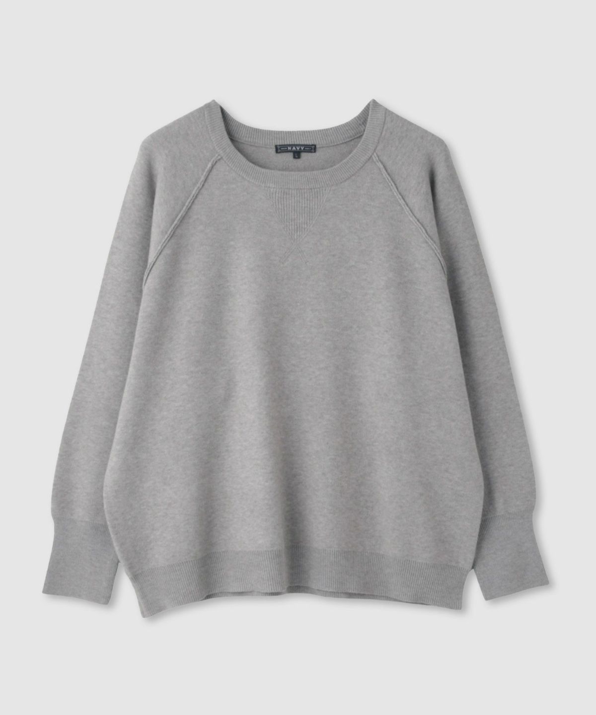 NAVY ガゼット付きWジャガードニットプルオーバー レディース