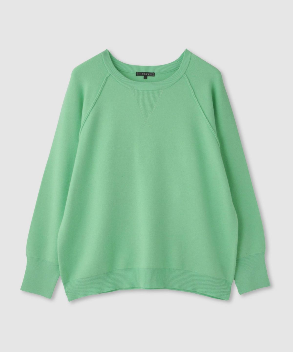 NAVY ガゼット付きWジャガードニットプルオーバー レディース