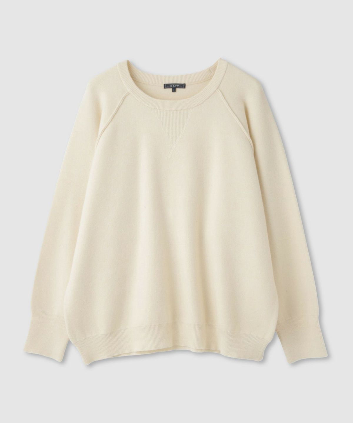 NAVY ガゼット付きWジャガードニットプルオーバー レディース