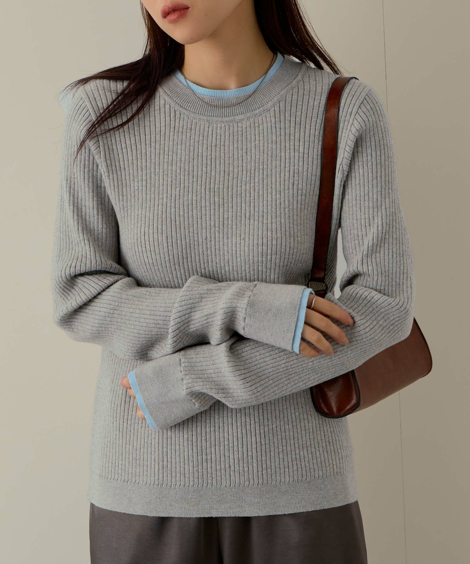 NAVY  配色リブインナープルオーバー レディース商品サムネイル-4