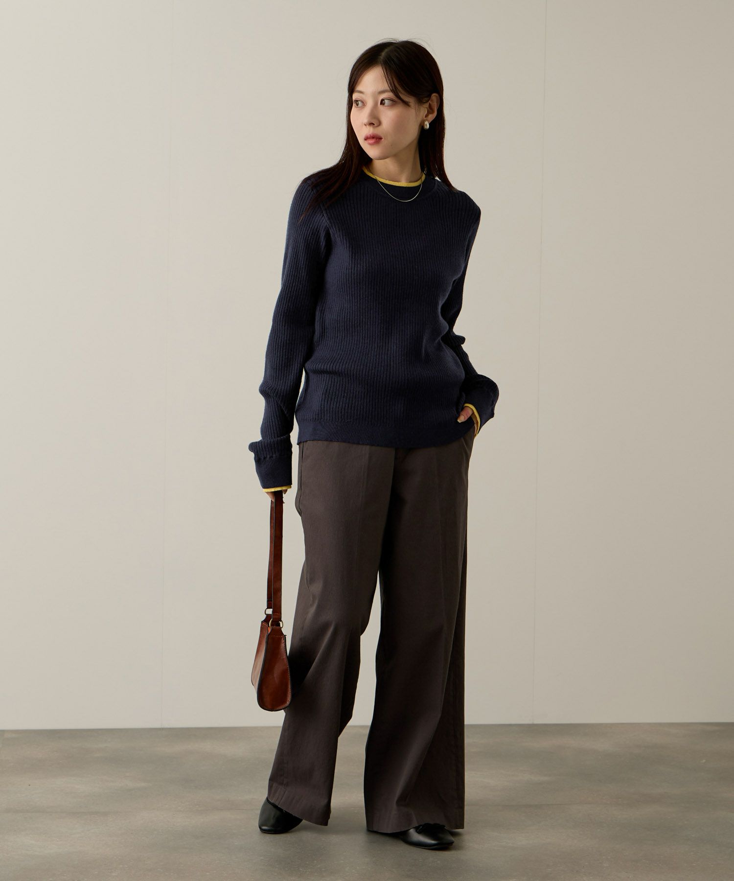 NAVY  配色リブインナープルオーバー レディース商品サムネイル-10