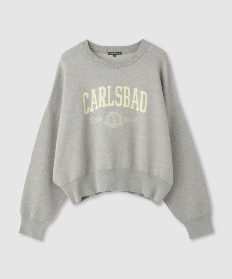 NAVY  カレッジロゴWジャガードニット レディース商品画像-2