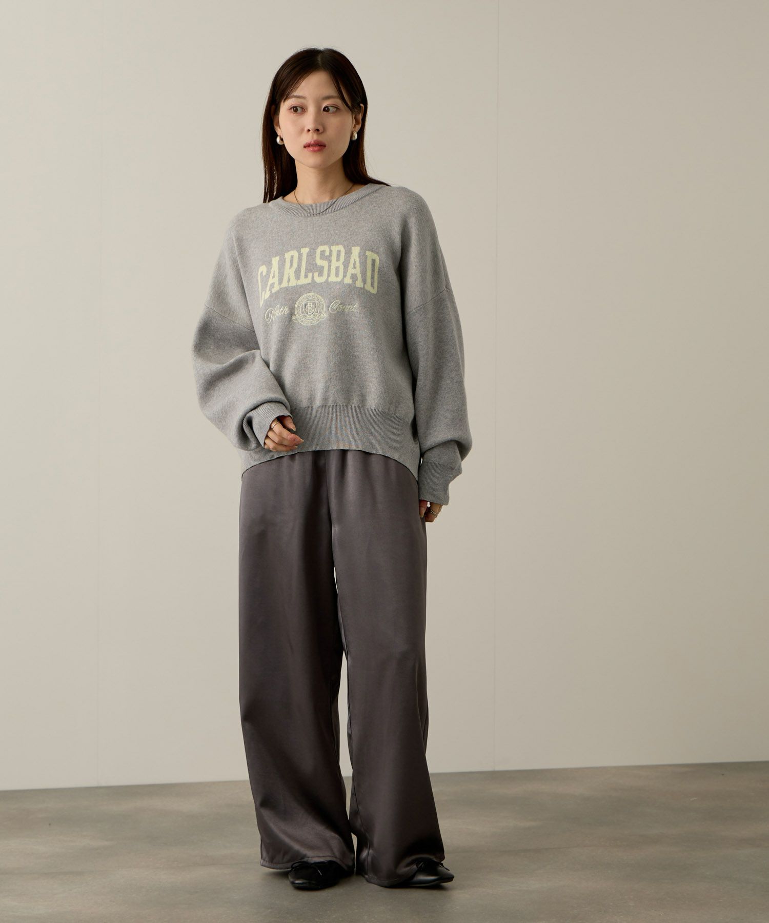 NAVY  カレッジロゴWジャガードニット レディース商品サムネイル-13