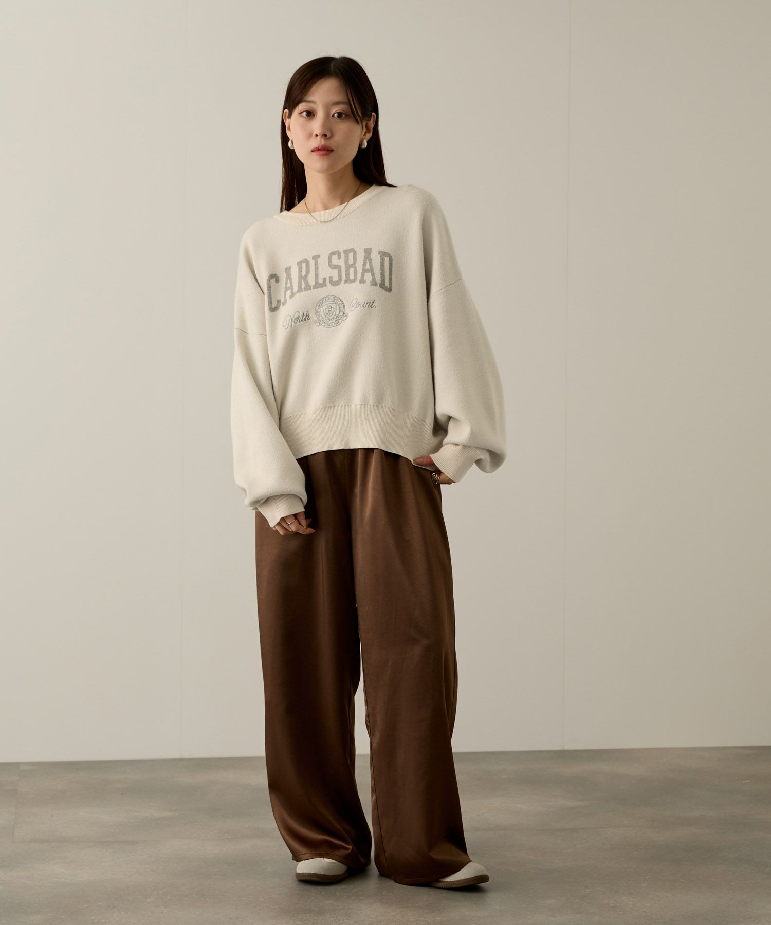 NAVY  カレッジロゴWジャガードニット レディース商品サムネイル-20