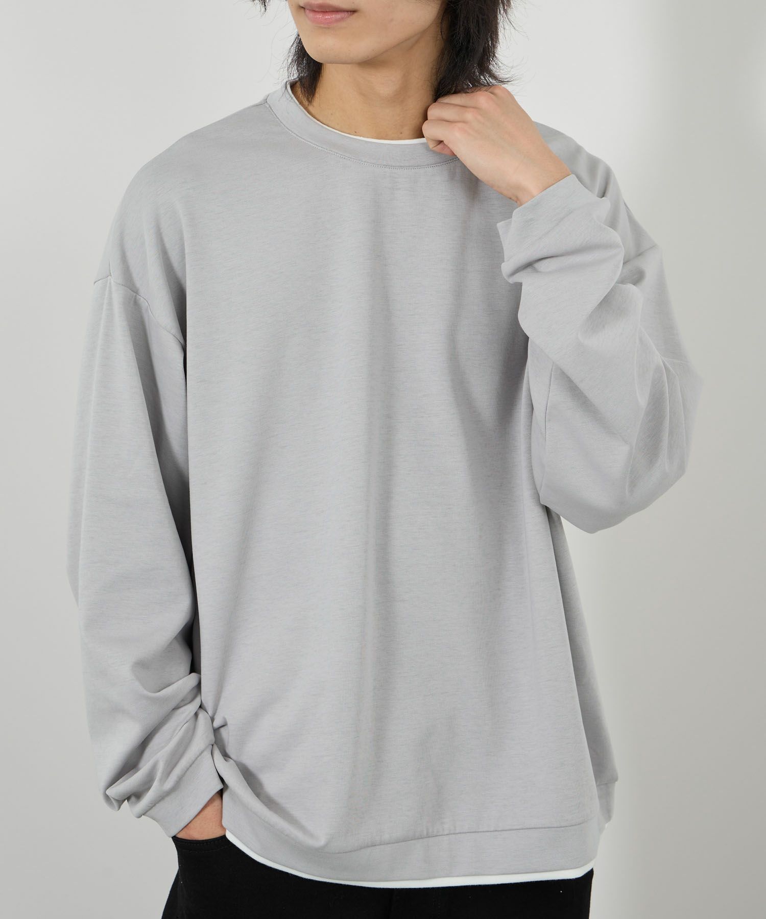 URBAN COLLECTION  AIR Smoosy 360度ストレッチ クルーネックスウェット メンズ商品サムネイル-1